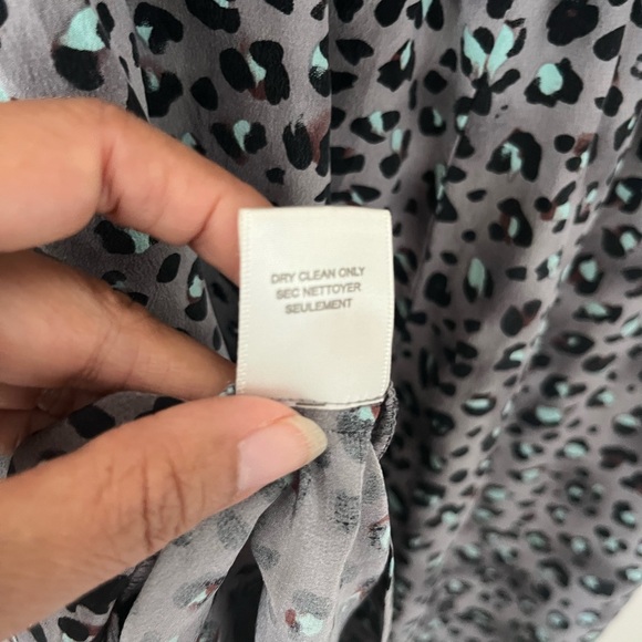 Rebecca Taylor 100% Silk Leopard Print Open Back Dress Size 12 - Picture 12 of 15